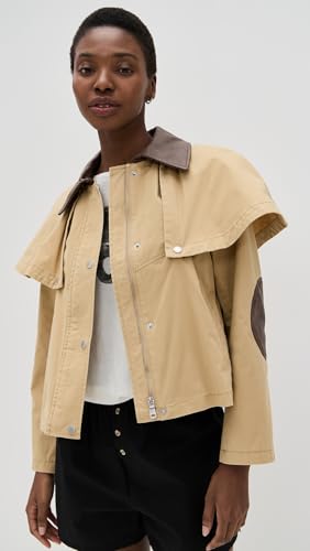 Avec Les Filles Women's Jacket Cropped Cape Trench2