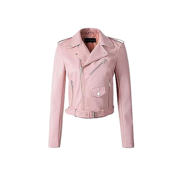 Adhdyuud Vrouwen Casual PU Lederen Jas Turn-Down Kraag Rits Winddicht Waterdichte Motorjassen Jas