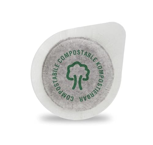 Caffè Borbone Blue Coffee Blend Compostable Pod — 100 x 44mm Paper Pods of Rich, Full-Bodied ESE Coffee Pods - Compostable Capsules Compatible with ESE System