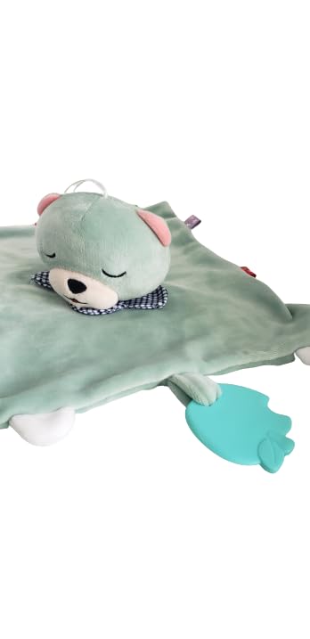 Miniatura 3 de Teddy Bear Security Blanket, Soft Baby Lovey, Newborn Baby Gift for Boys or Girls, Comfort Toy Blanket, Babiy's Go To Comforting companion (Green
