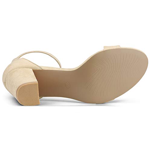 Image of Allegra K Women's Open Toe Chunky High Heel Buckle Ankle Strap Sandals