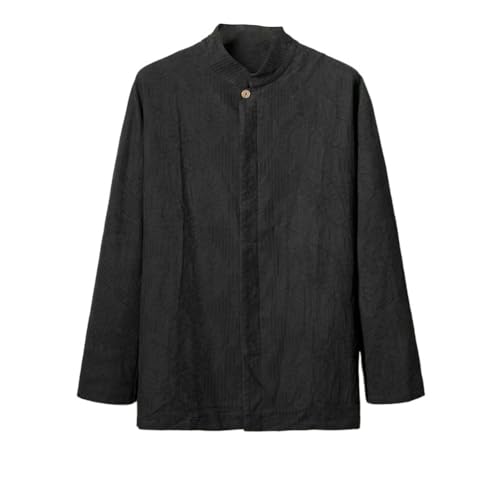 Chemise style chinois coton lin homme pour rester au chaud