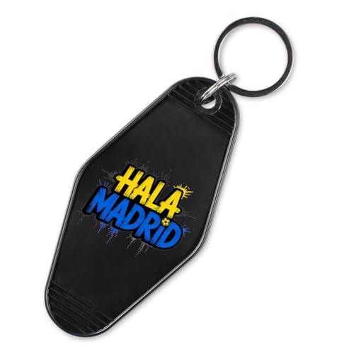 TeesAndTankYou Hala Madrid Vintage Style Motel Keychain Key Tag 3.5"