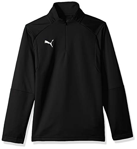 PUMA Unisex Liga Training 1/4 Zip Top Youth, Black White, L