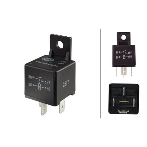 HELLA 4RA 965 400-001 Relay 12V 30A SPST BKT Black