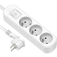 Electraline 32055 Bloc Multiprise 8 Prises Avec Interrupteur - Câble 1,5 M | Leroy Merlin