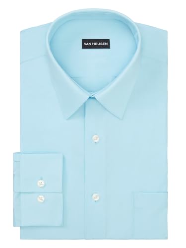 Image of Van Heusen Men's Poplin Regular Fit Solid Point Collar Dress Shirt
