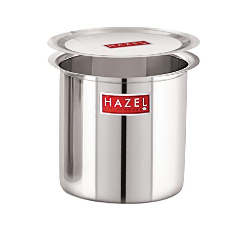 Image of HAZEL Steel Milk Pot with Lid |Stainless Steel Milk Boiler Container | Milk Boiling Vessel Gunj for Kitchen, 6000 ML