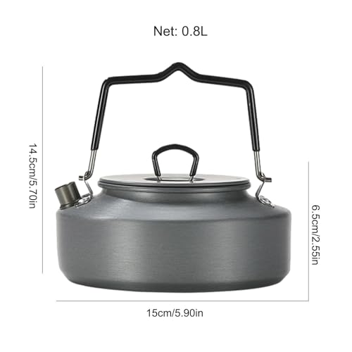 Bouilloire en alliage d'aluminium durable avec réchaud de camping compact