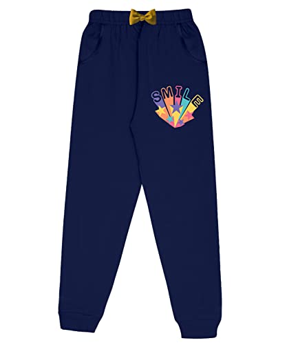 Image of KYDA KIDS Girls 100% Cotton Printed Track Pants with Pocket - Multicolor (Pack of 2)