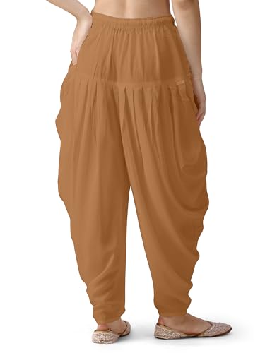 Image of Mehrang Loose Fit Rayon Dhoti Pant for Women Patiala Slawar Bottom Wear Harem Pants, Waist Free Size (26 Inch to 38 Inch)