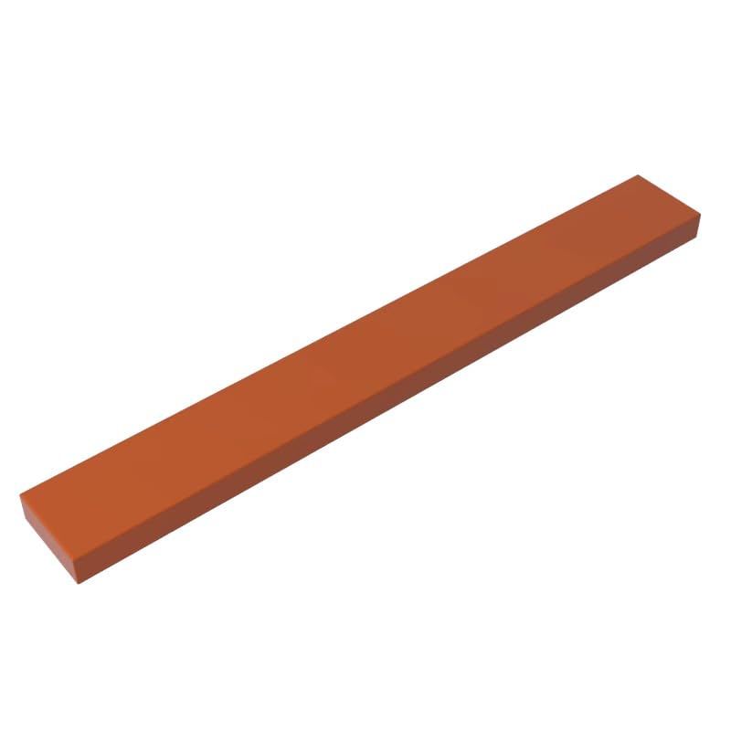 Gobricks 4162 Foundation Plate Tile 1x8 with Groove 50 Pieces GDS-565 Compatible with Lego Building Blocks Color:Dark Orange โ image 1