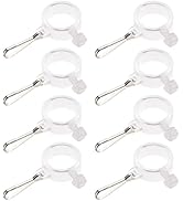 WEBEEDY 8 PCS Flag Pole Ring Clip Plastic Flagpole Mounting Rings with Fixed Hook Anti-Wrap Flag ...