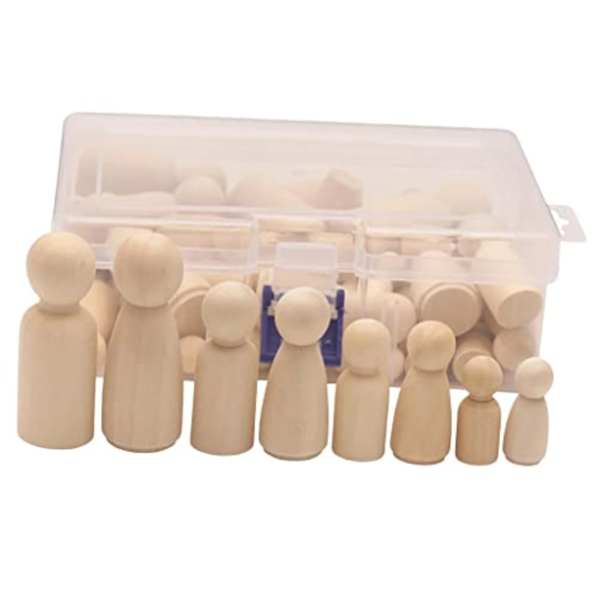 100 Mini Wooden Figures for Kids DIY Crafts