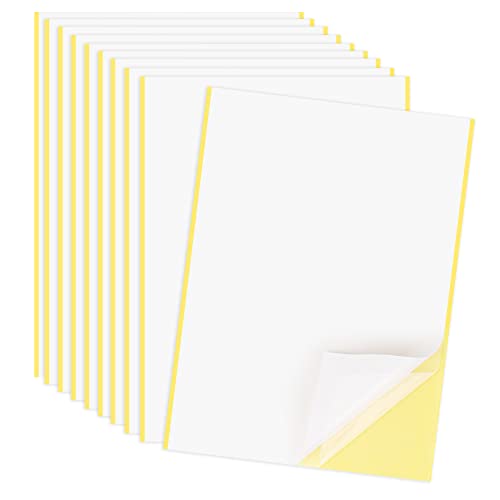 ACFELLE 10 Sheets Double Sided Adhesive Tape, A4 Size Clear Arts Craft DIY Strong Sticky Arbitrary...