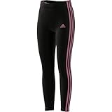 adidas Mädchen 3s Leggings, Black/Rose Tone, 13-14 Jahre EU