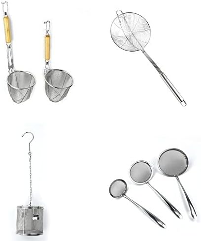 GlobalNiche® Size: Jianda Stainless Steel Frying Basket Strainer Fryer Noodles Cooking Colanders Kitchen Sink Passoire INOX 4 Styles