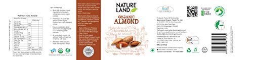 Image of Natureland Organics Almonds 250 gm (Pack of 4) - 1 Kg Offer Pack