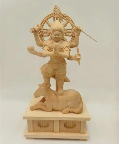 仏像 大輪明王 立像 桧木 木彫仏像 木彫り 木製 総高約35cm