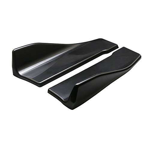 PKA 2PCs Black Style Anti Scratch Car Rear Bumper Lip Diffuser Splitter Universal Black CN -