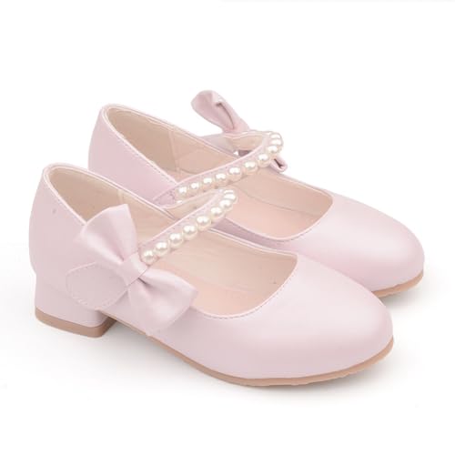 Toddler Girls Low Heel Princess Dress Shoes Glitter Flower Wedding Party Mary Jane Pumps Shoes for Kids2
