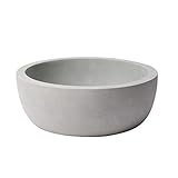 [Lujoso estilo moderno]: agregue un toque ultramoderno a cualquier tocador de baño o bar con este lavabo de concreto elegante y contemporáneo que ofrece lo último en tecnología.
