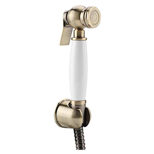 Rociador de bidé de latón antiguo LWX con manguera para limpieza de baño
