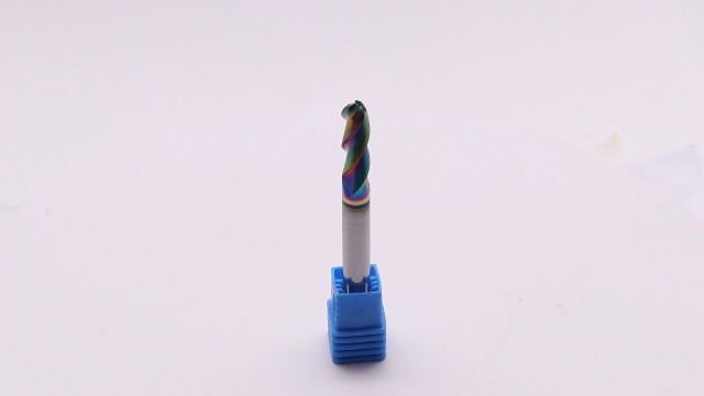 Image of 1 /4 inch 3 Flute 37 Helix Solid Carbide Ball Nose End Mill, DLC Coated | Ball End, 1 /4 inch Cutting Dia, 1 /4 inch Shank Dia, 3 /4 inch Length of Cut, 2-1 /2 inch Overall Length, for Milling Aluminum and Copper