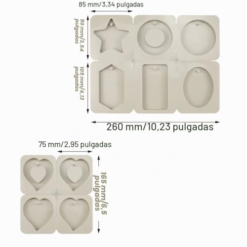 Miniatura 6 de Burkfeeg 2 Piezas Moldes Silicona Manualidades, Moldes De Jabón De Silicona Cuadrados 6 Cavidades Moldes Hacer Jabón Con Agujero Para Colgar Utilizado Para Hacer Manualidades Y Bisutería