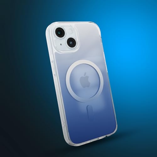 Image of Vaku Luxos Thermoplastic Polyurethane Maven Magpro Back Cover Case For iPhone 15+ Scratch Resistant Slim Fit Protective Design Military-Grade Protection Compatible With MagSafe Wireless Charging-Blue