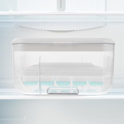 Molde para cubitos de hielo de silicona con tapa blanca miniatura 5