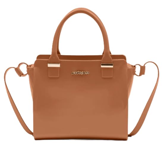 Bolsa Petite jolie Love Bag Nude Escuro Ombro PJ5214 Transversal - Nova