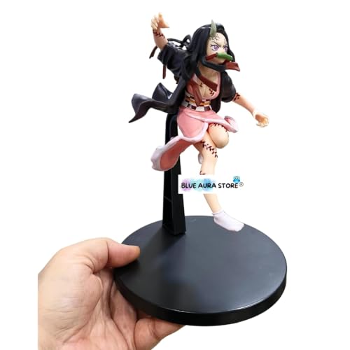 Image of Blue Aura Anime Cartoon Action Figure Height- 19cm Collectible Multicolour PVC | Nezu in Air Fight