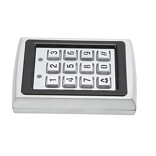 Door Control Keypad, Password Access Control Pad Large Capacity Waterproof Zinc Alloy Buttons for Homes Offices Factory
