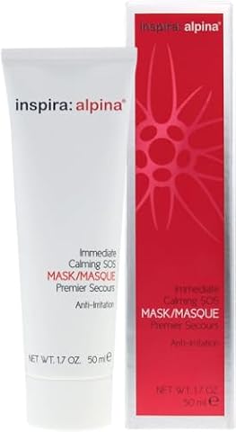 inspira: cosmetics alpina Natychmiastowa uspokajająca maska na twarz SOS na bazie kremu do zniszczonej i wrażliwej skóry twarzy, 50 ml