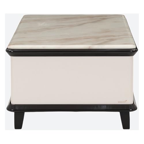 Image of Royaloak Rome Italian Marble Center Table l Italian Art Marble l HDF with High Gloss Reflective Finish l Tapered Design Legs l Italian Collection l Marble Centre Table for Living Room