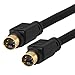 Cmple - S Video Cable 6 ft SVHS 4-PIN Video Cable Mini Din S-Video Cord for Home Theater, Camcorder, DSS Receiver, DVD Player- Black