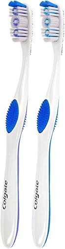 Colgate 360 Extra Soft Toothbrush For Sensitive Teeth And Gums With Tongue And Cheek Cleaner, 2 Pack #TOP6