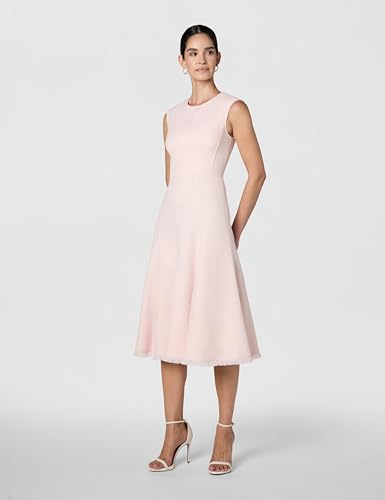 Image of Eliza J Women's Cap Sleeve High Neck Fit & Flare Midi Dress