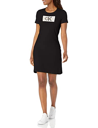 Calvin Klein Damen Kurzärmeliges T-Shirt mit Logo für den Alltag...