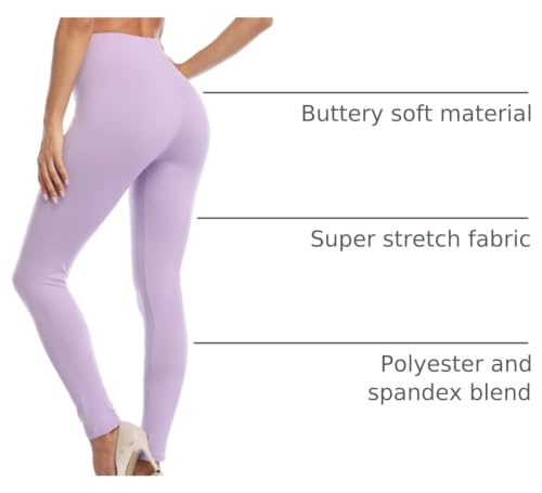 Image of Kotii Women's Soft Full Length Leggings High Waist Ankle Length Leggings Pants Tights