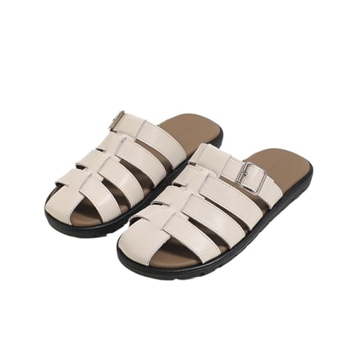 Sandals Women Roman woven flat bottom half slippers for women summer outdoor wear slip-on sandals