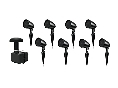 Omnitronic Caisson de basses encastré GSUB-8 résistant aux intempéries avec système sonore 8 haut-parleurs de jardin