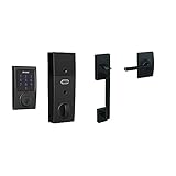 SCHLAGE BE469ZP CEN 622 Connect Smart Deadbolt with Alarm with Century Trim in Matte Black, Z-Wave...