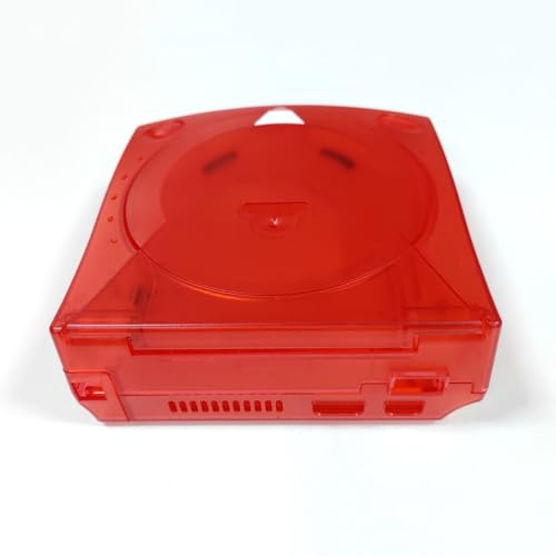 Image of Hzxkqmil Replacement Shell for SEGA Dreamcast DC Retro Video Game Console, Translucent Plastic Housing Case Accessories for Dreamcast DC, Transparent Red