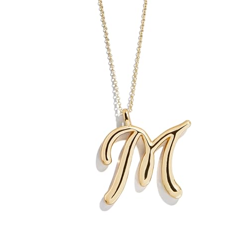 BaubleBar Gwen Gold Signature Initial Necklace