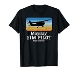 Sim Pilot Flugsimulator Flugzeug Flusi FlightSim Piloten T-Shirt