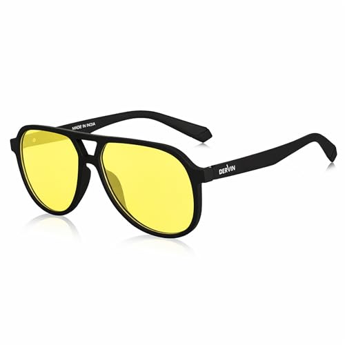 Image of Dervin UV Protected Yellow Lens Driving Polarized Sunglasses for Men & Women