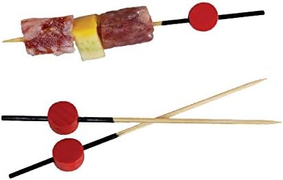 3.15 in. Atami Bamboo Pick Black End with Red Bead, Pack of 2000