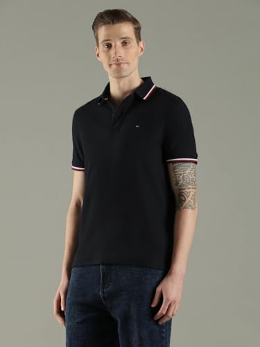 Image of Tommy Hilfiger Men Polo Cotton Regular Fit Shirt
